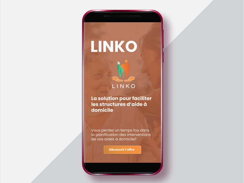 Maquette de l'application Linko