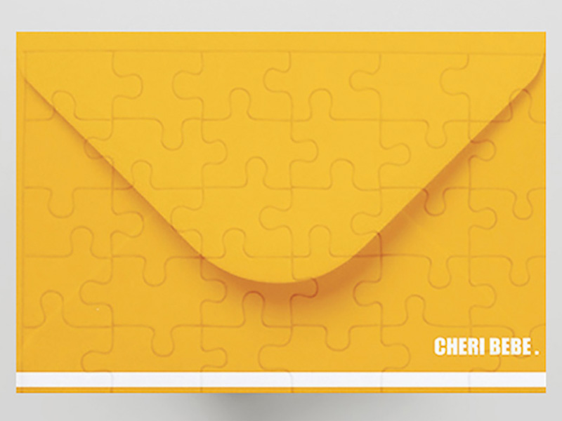 Enveloppe identité visuelle de la marque Chéri Bébé